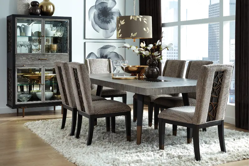 Ryker Black and Gray 5 Piece Dining Room Set