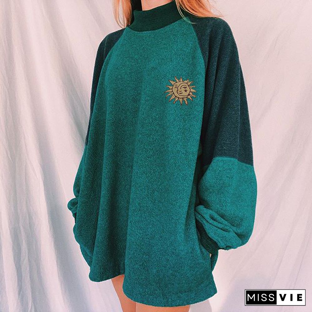 Retro Hit Color All-Match Sweatshirt