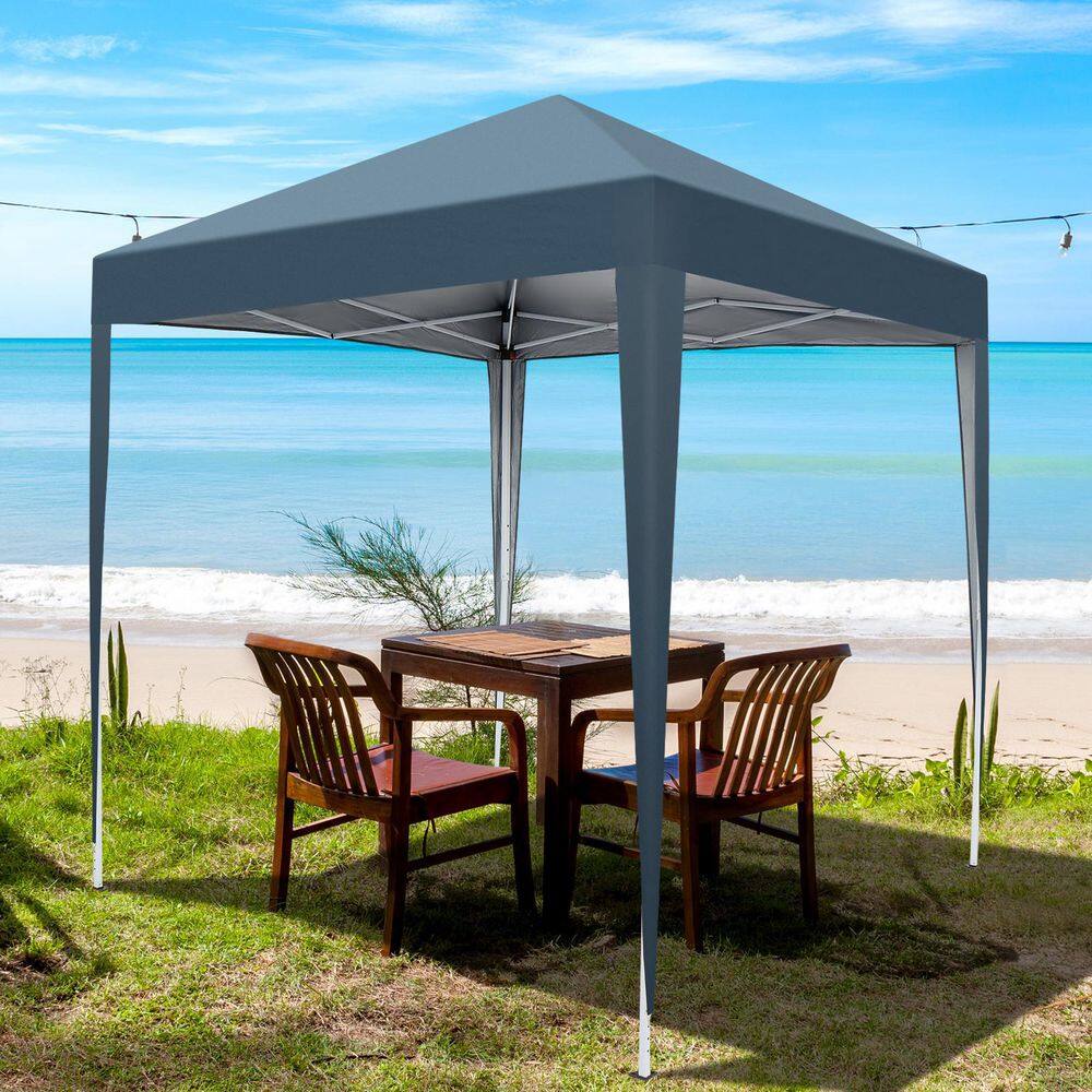 Karl home 6.5 ft. x 6.5 ft. Blue Straight Leg Pop-Up Canopy 546185040511