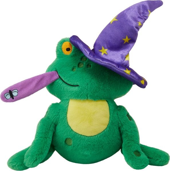 Frisco Magic Wizard Frog Plush Squeaky Dog Toy