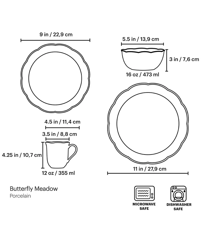 Lenox Butterfly Meadow 24-PC Dinnerware Set