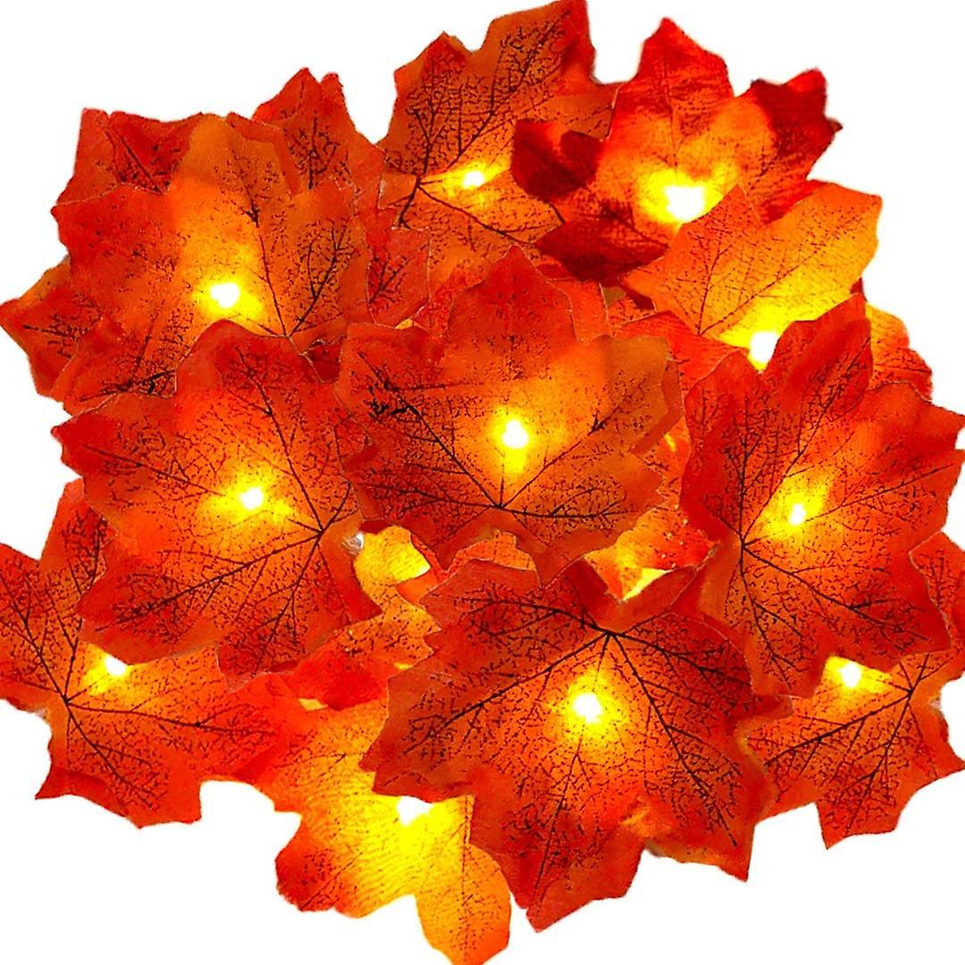 Autumn Garland Night Light， 30led 3m， 30 Fairy Lights， Fall Leaves Gugirlande， Halloween Christmas Decoration， Thanksgiving Decoration， Wall Decoratio