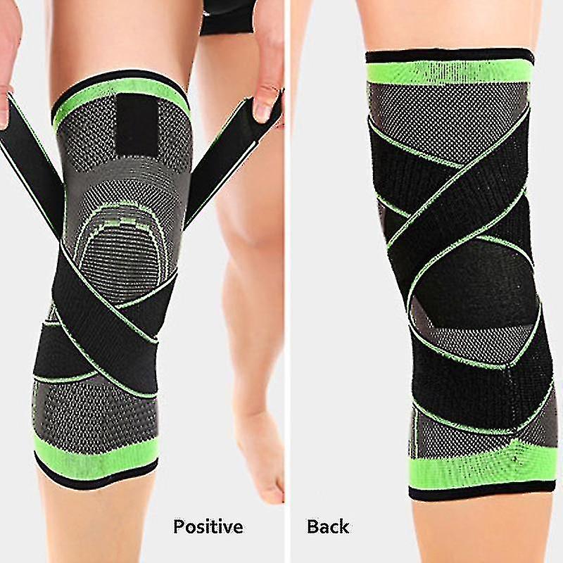 1 Pair Sports Kneepad Men Pressurized Elastic Knee Pads Support Fitness Gear Basketball