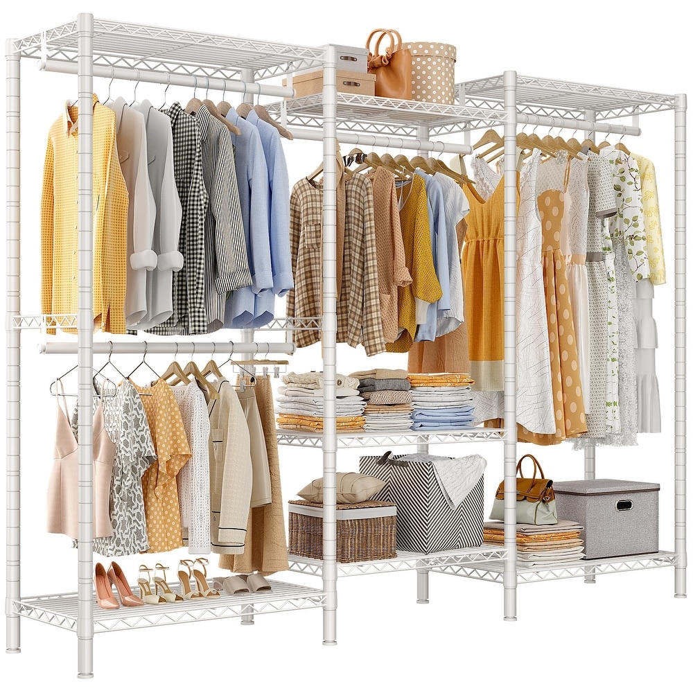 Clothing Rack  Clothes Rack Load 830Lbs  for Hanging Clothes Rack  Freestanding Closet Wardrobe Rack  Garment Rack Clothing Rack