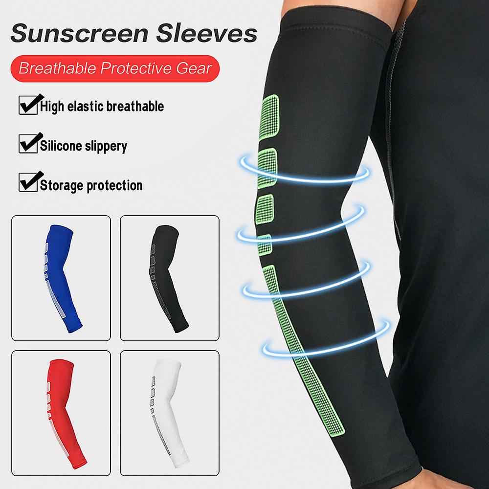 2/1pcs Sunscreen Sleeves Basketball Sports Arm Guards Moisture Wicking Quick-drying Wrist Elastic