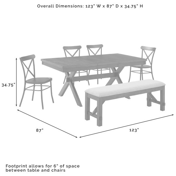 Hayden 6Pc Dining Set W/Camille Chairs