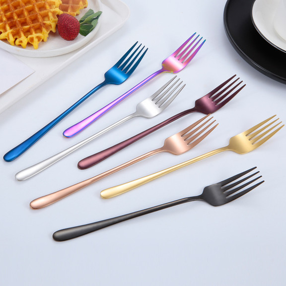 Muka 6 pcs Stainless Steel Fork Mirror Polished Di...