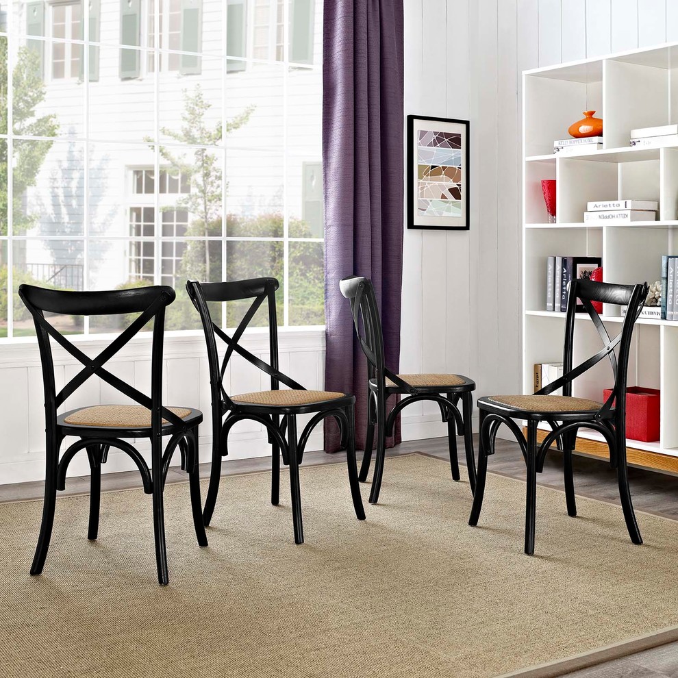 Gear Dining Side Chair Set of 4  Black   Tropical   Dining Chairs   by PATIOS ON FLEEK  Houzz