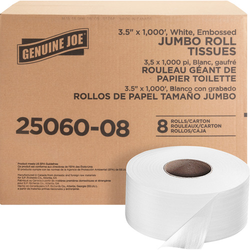 Genuine Joe Jumbo Dispenser Roll Bath Tissue  GJO2506008