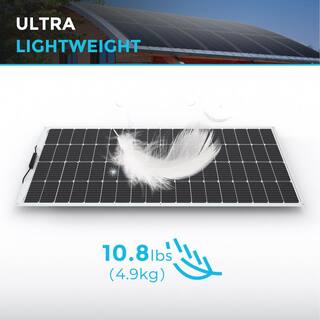 Renogy 200-Watt Flexible Lightweight Monocrystalline Solar Panel for Boat Cabin RV Camper RSP200DB-72-US