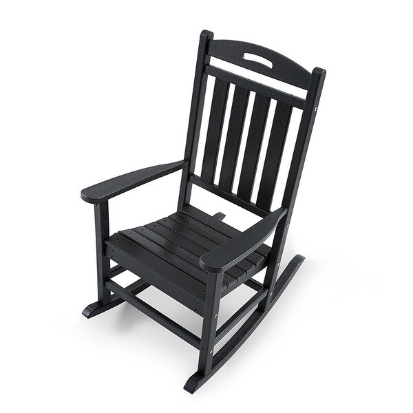 Polydun Outdoor Recycled Plastic Rocking Chair (Set of 2)