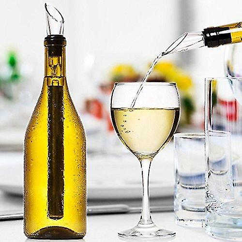 Wine Chiller， 3-in-1 Stainless Steel Wine Bottle Cooler Stick - Rapid Iceless Wine Chilling Rod With Aerator And Pourer -Perfect Wine