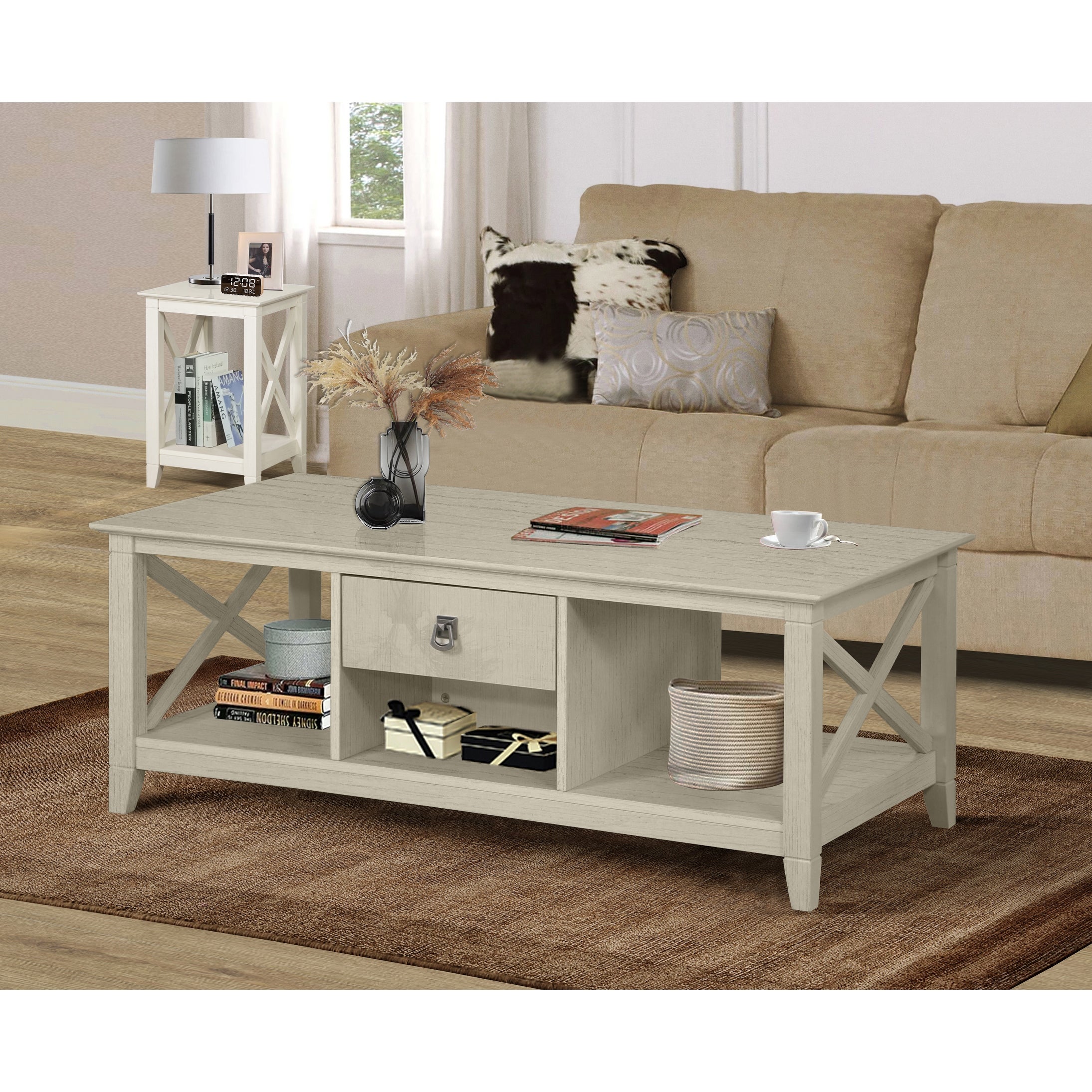 Honduras Coffee Table with Two Drawers