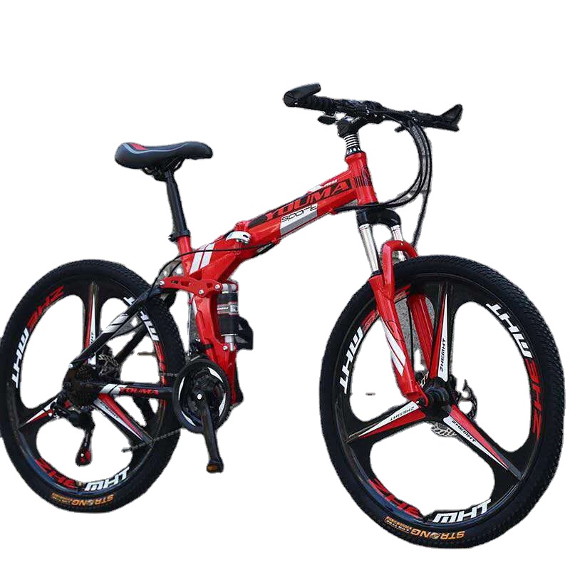 2023 Folding Mountain Bike With Aluminium Frame folding sport bike bicycle  beach cruiser fat bicycle Mountain Bike Cycling 21 Speed