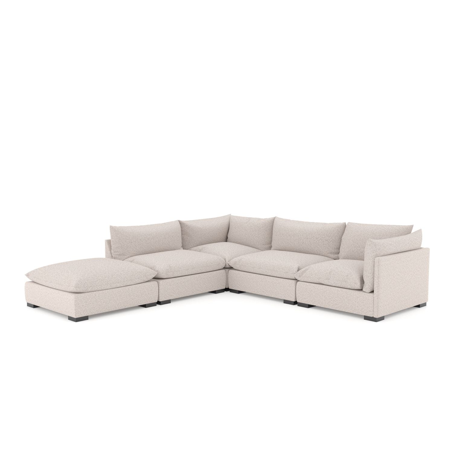 Westwood 4-Pc Sectional with Ottoman in Bayside Pebble