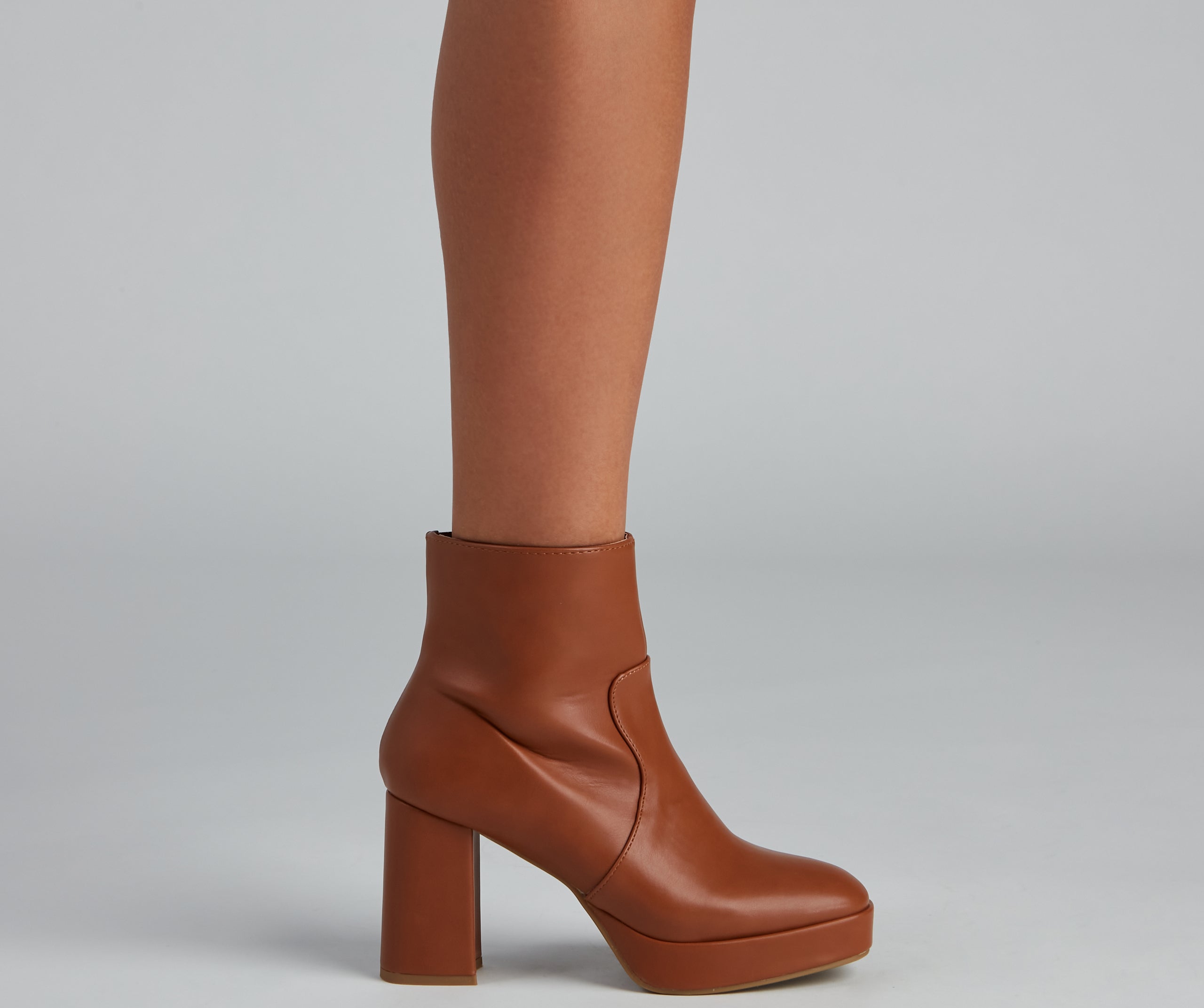 On The Go Block Heel Platform Booties