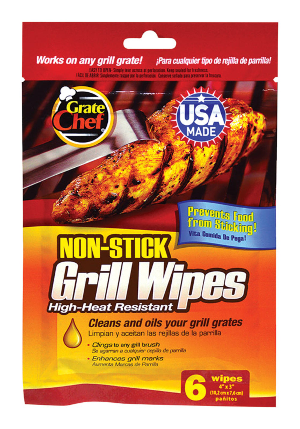 GRATE CHEF GRILL WIPES6P