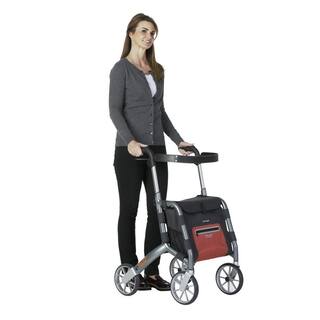 Stander Trust Care Let's Shop 4-Wheel Folding Rollator with Storage Bag and Seat in Gray 4900-GR