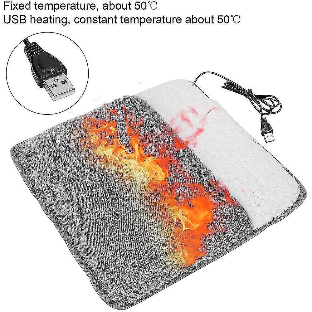 Electric Usb Heated Foot Warmer Winter Warm Feet Heating Pad Cushion Washable