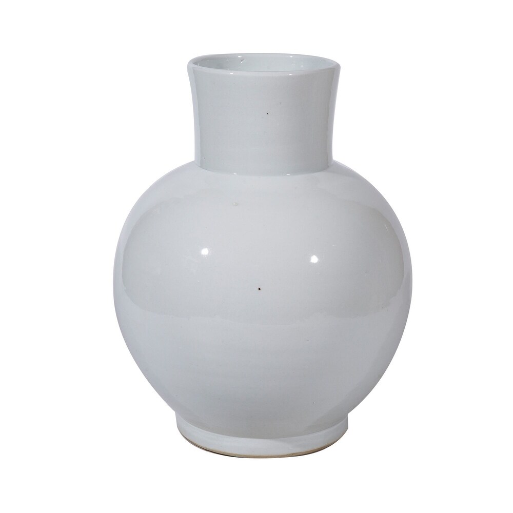 Busan White Balloon Jar Small