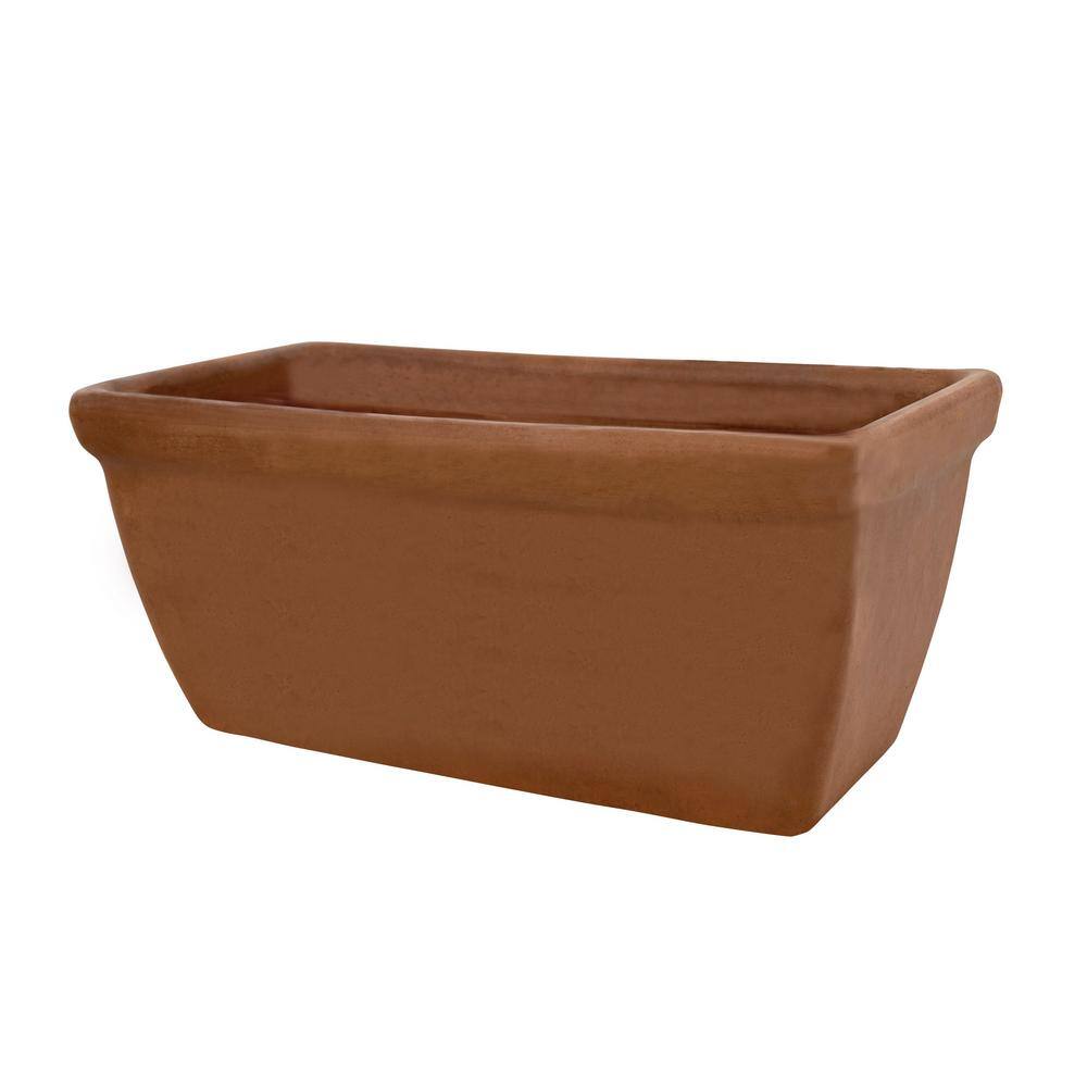 MSI 12 in. L x 12 in. W x 5 in. T Terra Cotta Indoor Outdoor Natural Clay Window Box Pot (2-Pack) PTCLWNBX125.5NC