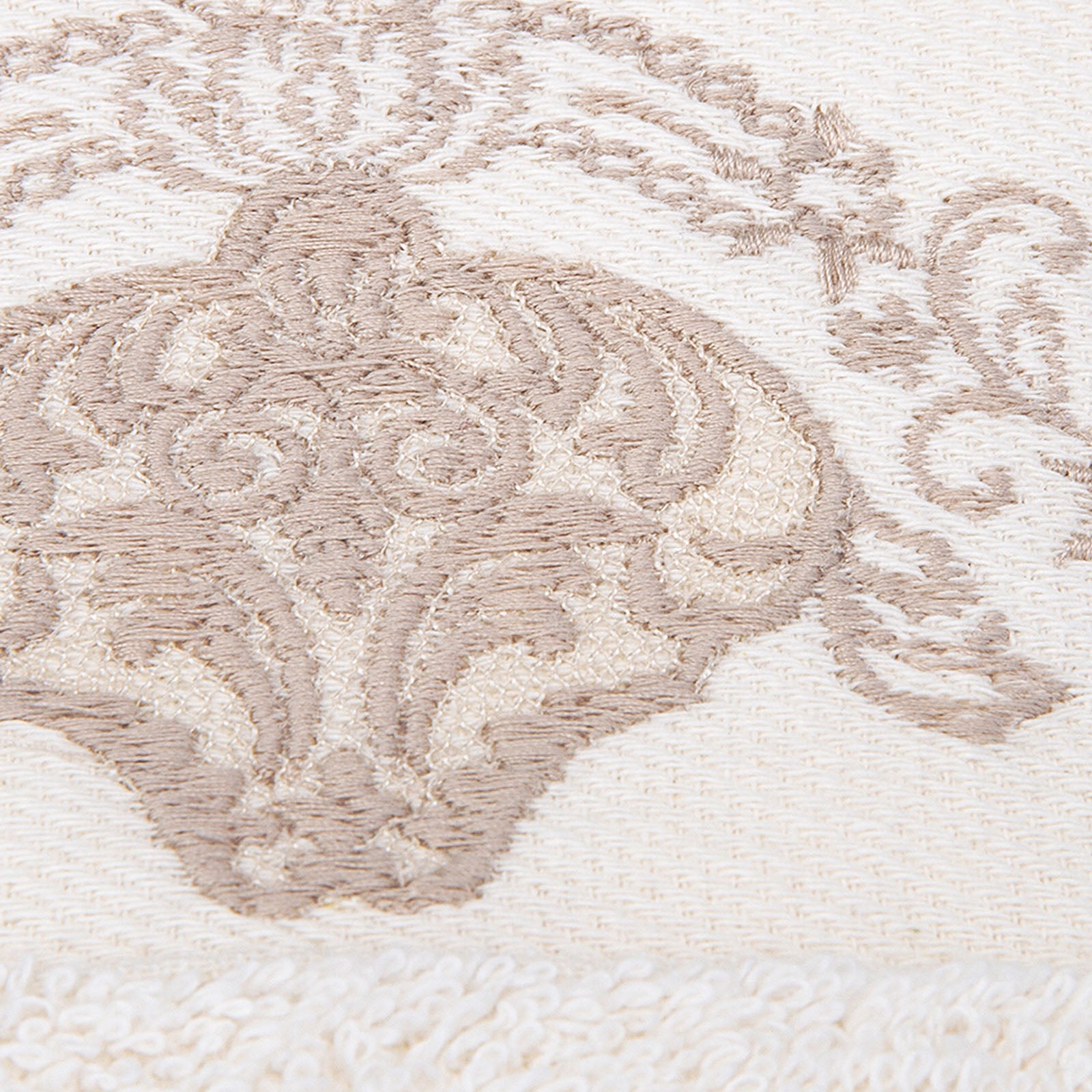 Desire Embroidered Off White-Beige Hammam Set  200.15.01.0213