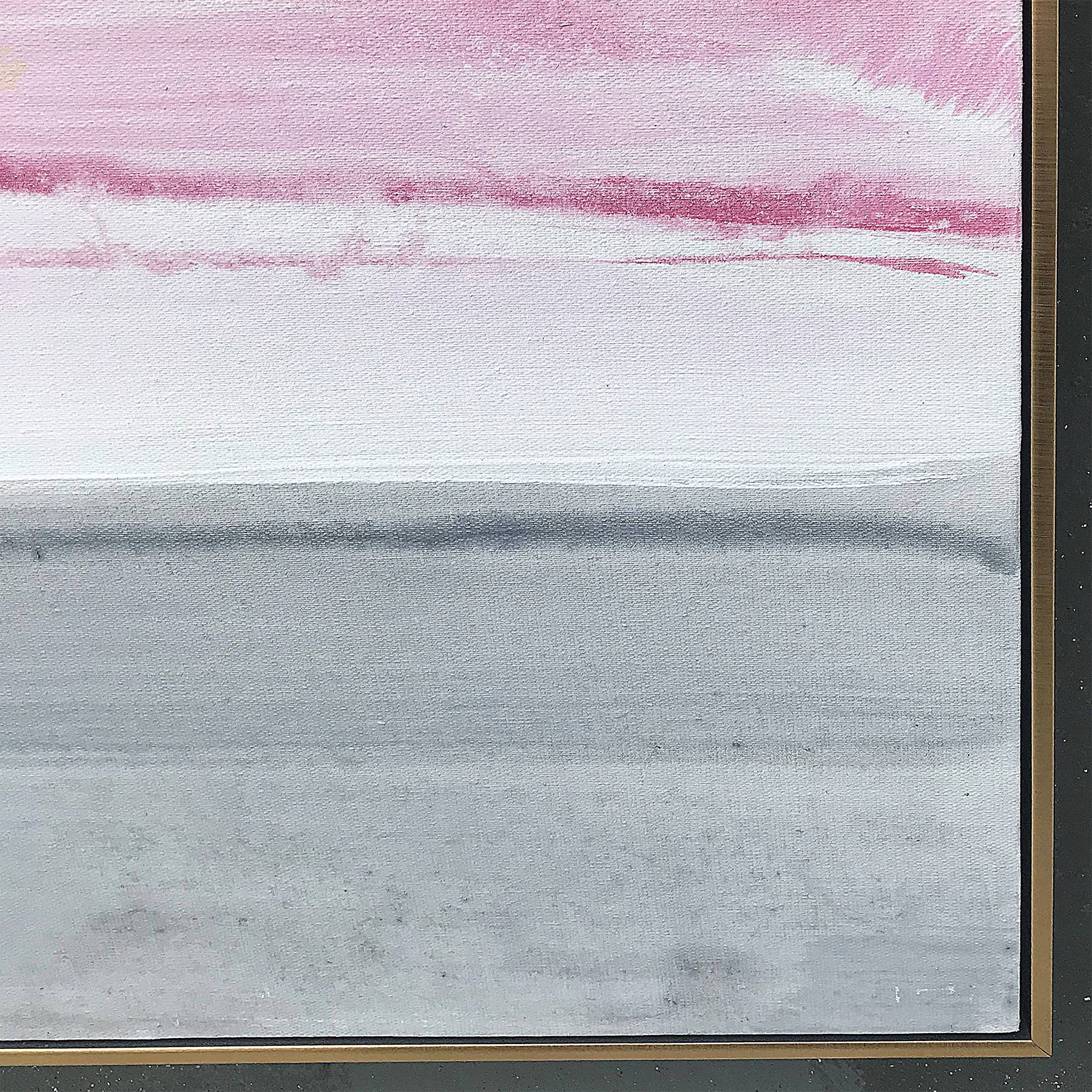 Pink Coast Hand Painted Art Painting With Frame 130X90 Cm Soaap0002