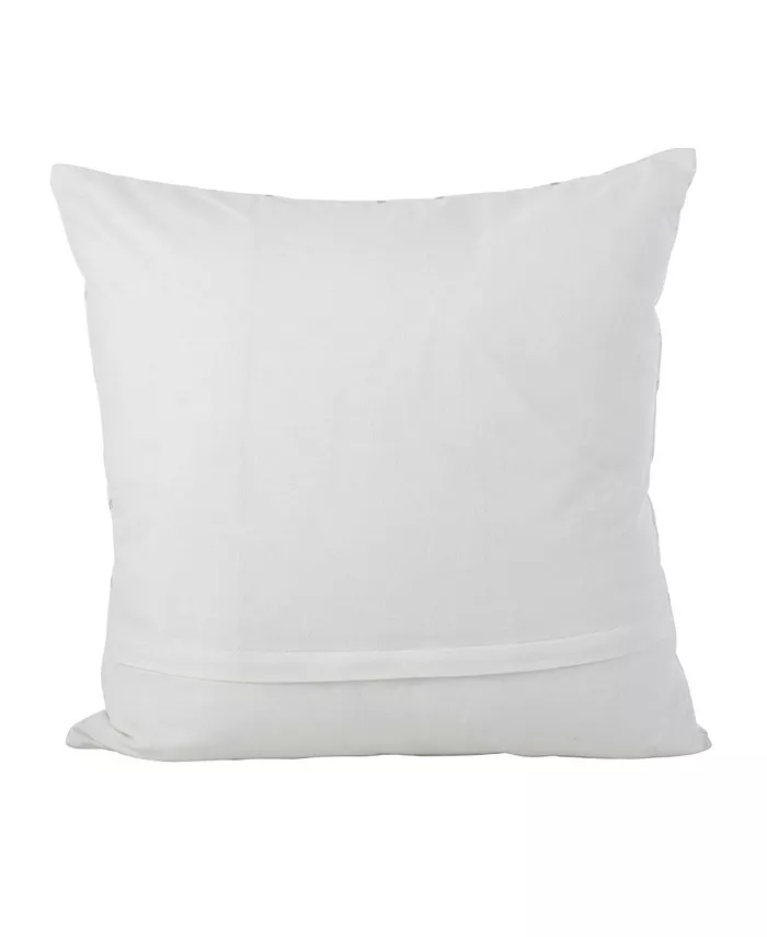 Saro Lifestyle Metallic Diamond Decorative Pillow， 18