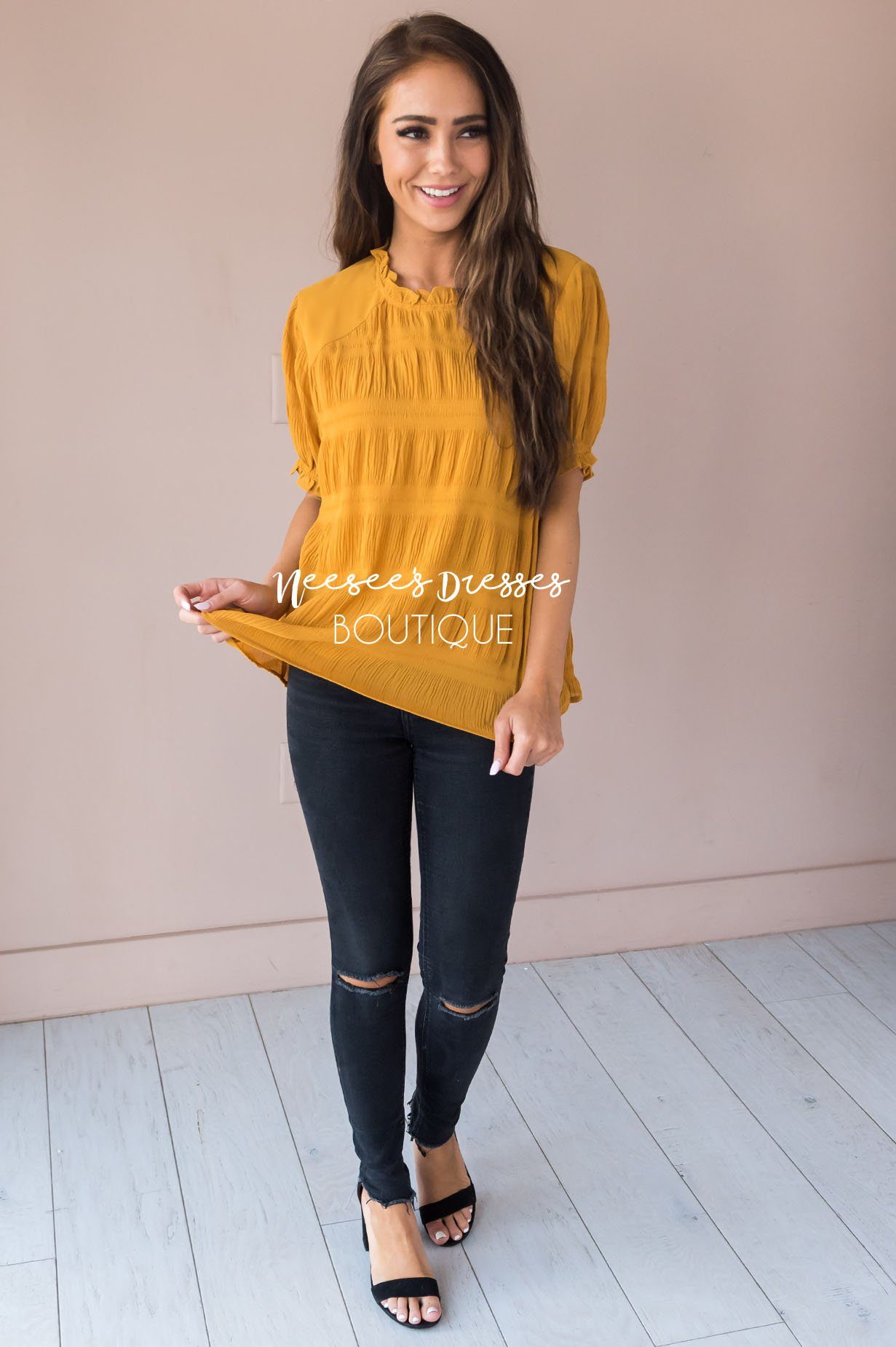 Right Direction Modest Blouse