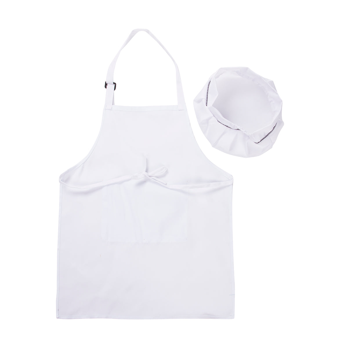 Suanret Children Front Pocket Bib Apron Kid Boys Girls Apron Kitchen Craft Kid Apron Child Painting Cooking White 7-13 Years