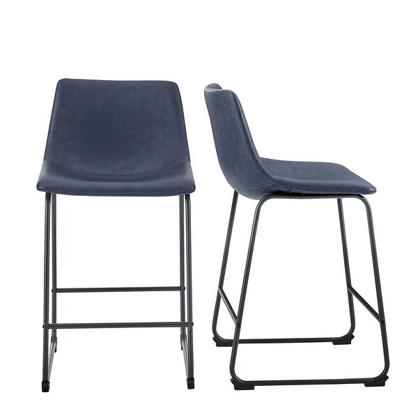 Bar Stool， Black， Set of 2