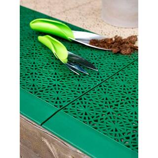 XL All Weather 0.39 in. x 2.5 in. x 1.24 ft. PVC Spring Grass Edge Trim Kit Set (10-Piece) BERGOEDGESG