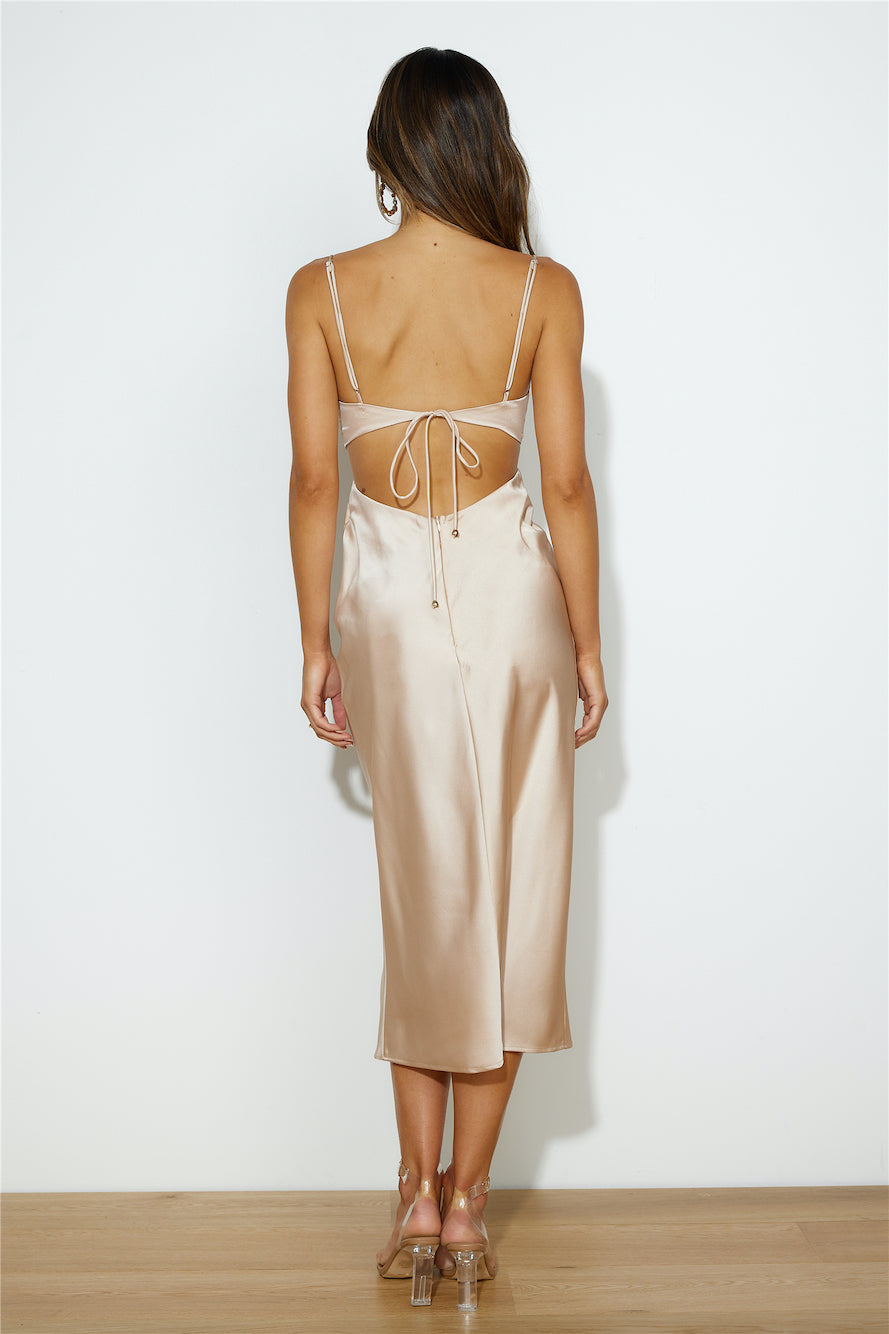 Hi Gorg Midi Dress Champagne