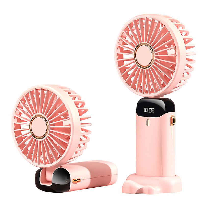 Portable Hand-held Fan Office Desktop Multifunctional Folding Double-headed Small Electric Fan With A Neck Lanyard