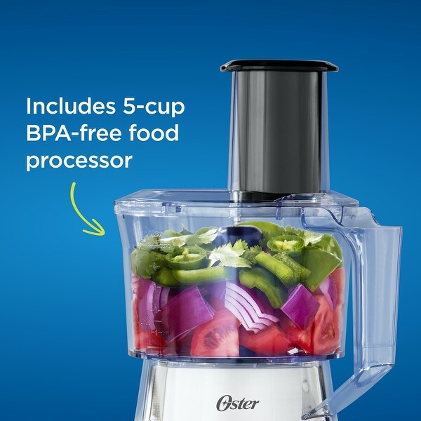 3-in-1 Blender and Food Processor System with 1200-Watt Motor and 5-Cup Capacity