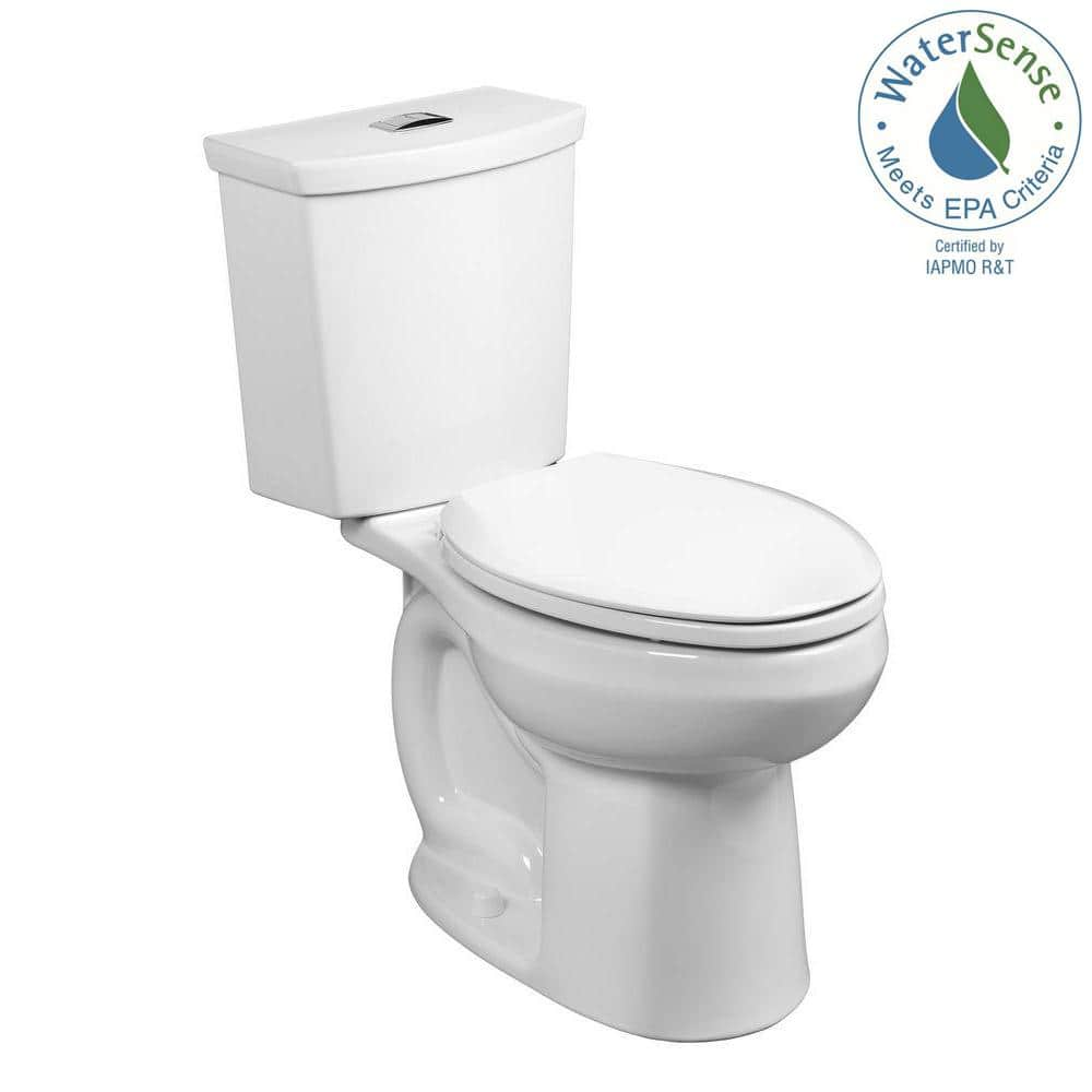 American Standard H2Option Tall Height 2piece 092128 GPF Dual Flush Elongated Toilet with Liner in White Seat Not Included