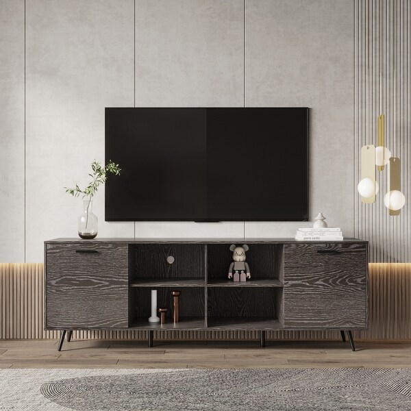 Modern Entertainment Center Adjustable Storage Cabinet