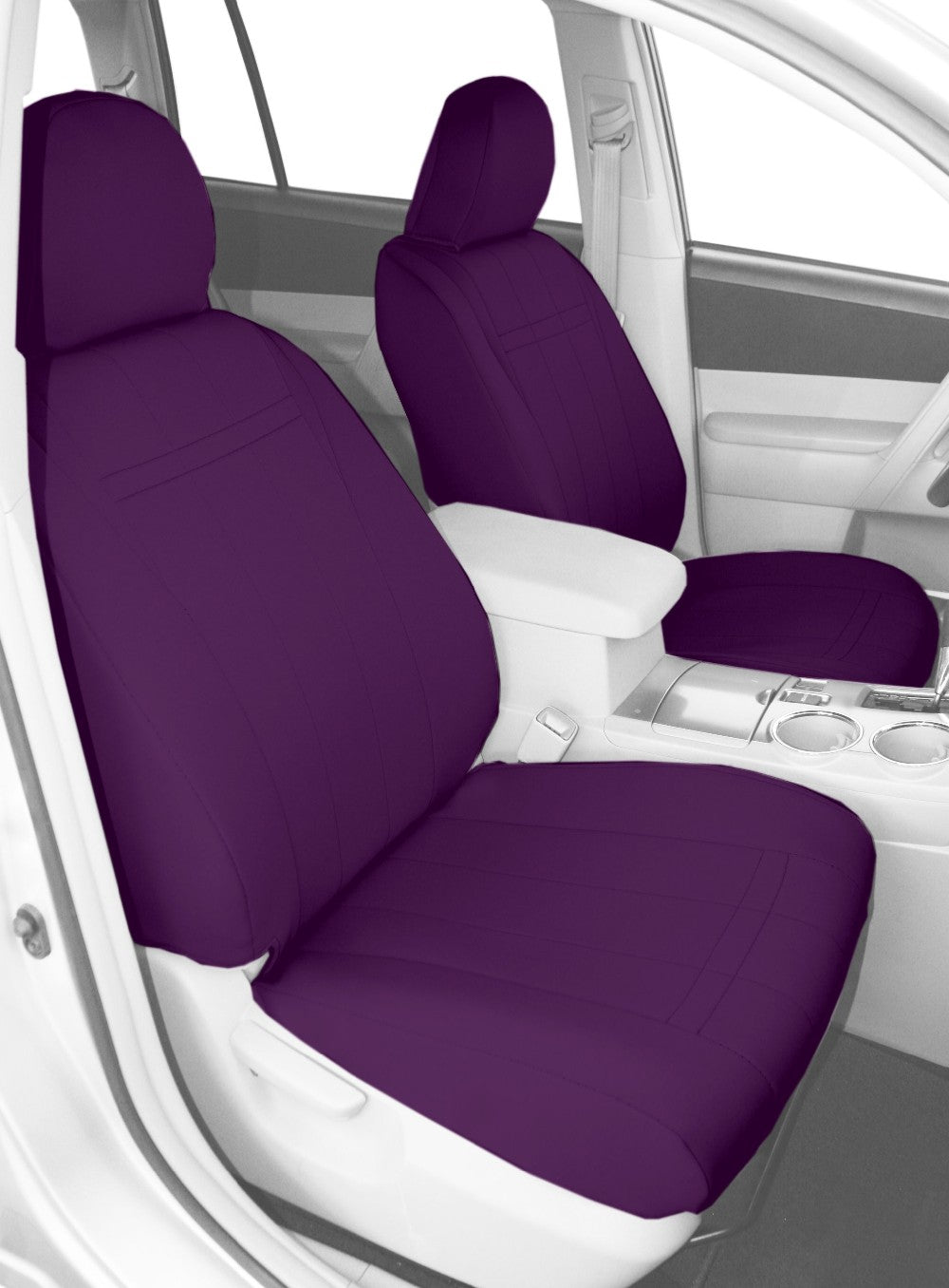 CalTrend Front Buckets Neo Seat Covers for 2017-2022 Tesla 3 - TS100-10NA Purple Insert and Trim