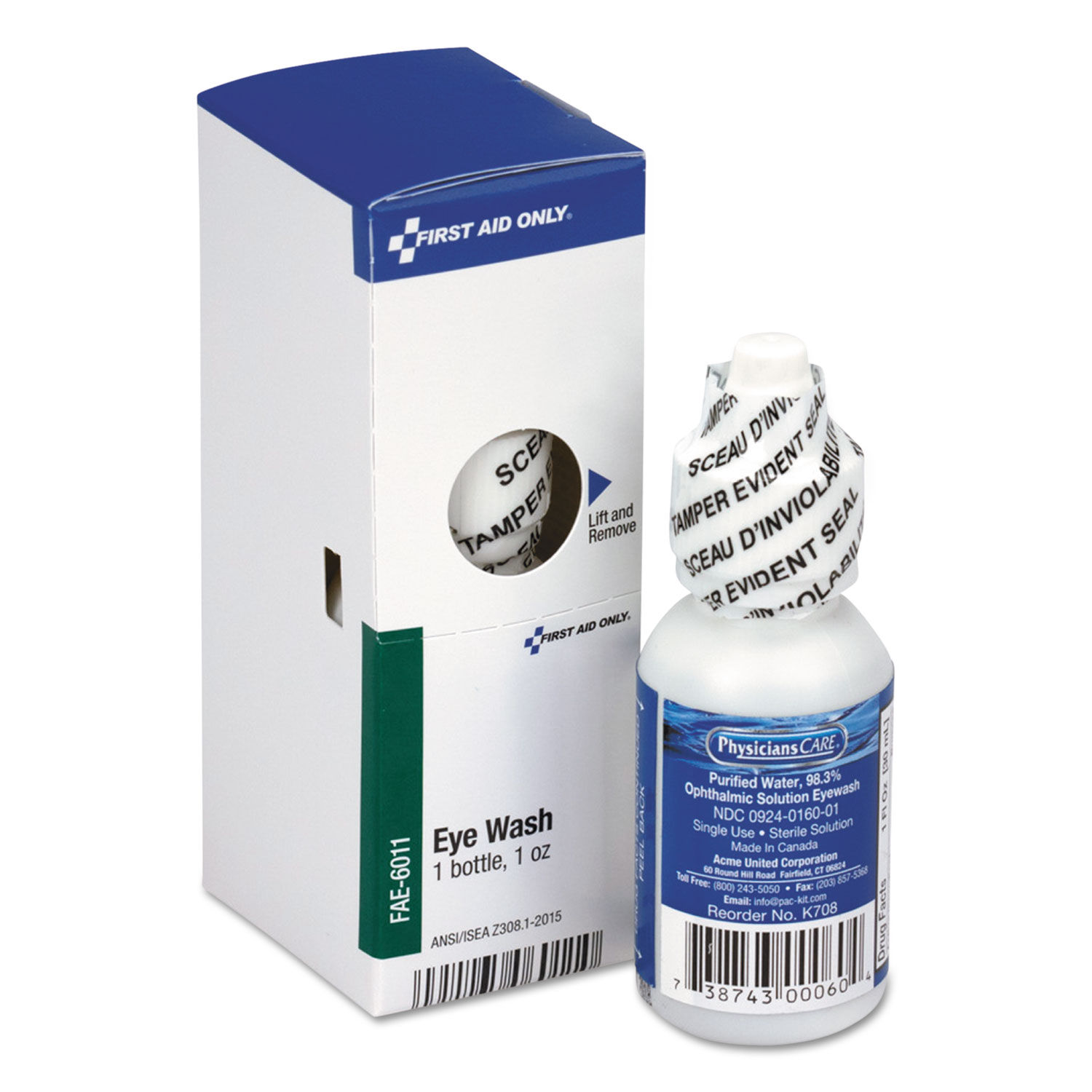 Eyewash by First Aid Onlyandtrade; FAOFAE6011