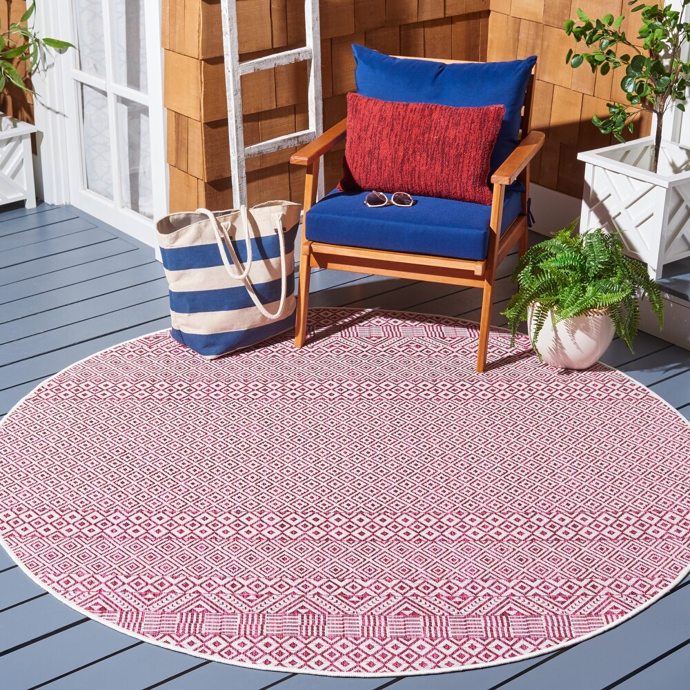 SAFAVIEH Courtyard Terezija Indoor/ Outdoor Waterproof Patio Backyard Rug