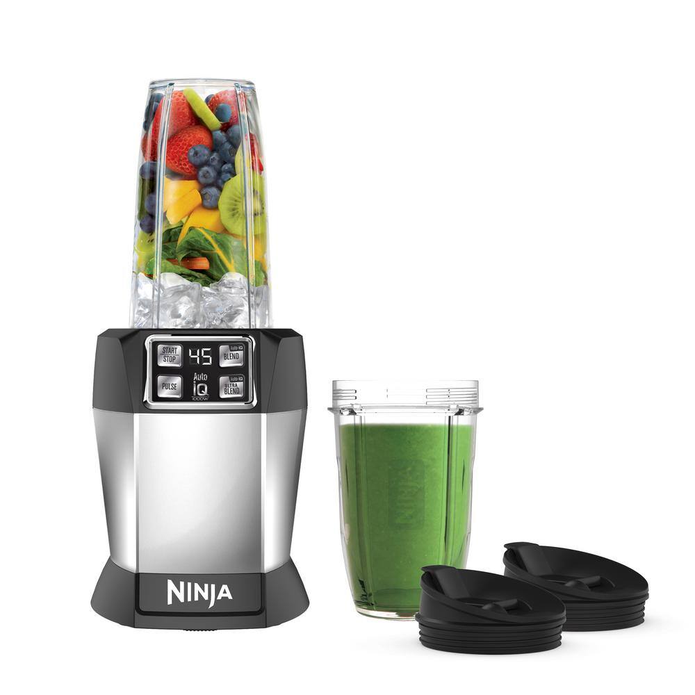 NINJA Nutri Auto iQ 24 oz. 3-Speed Black High Speed Single Serve Blender (BL480D) BL480D