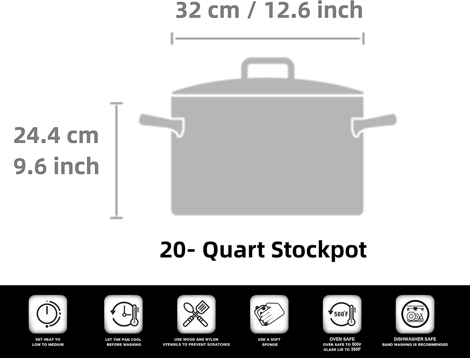 Cooks Standard NC-00330 Standard Classic stockpot， 20 Quart， Stainless Steel