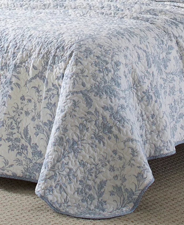 Laura Ashley Amberley Cotton Reversible 3-Piece Quilt Set， Twin