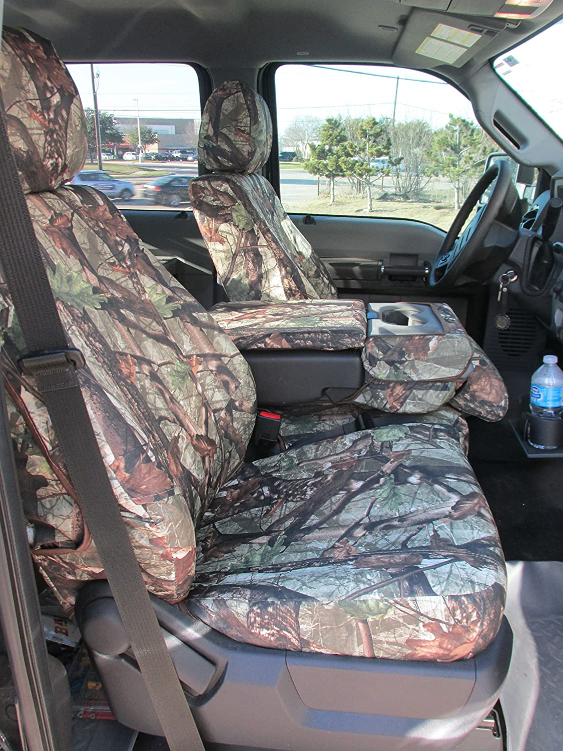 F486 2014 Ford F150 and 2015-2021 F250-F550 Front 40/20/40 Split Seat with Opening Center Console and Opening 20 Section Seat Bottom in DS1C Camouflage Endura