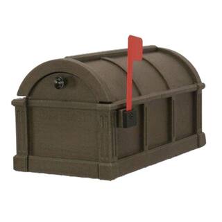 Postal Products Unlimited Sunset Pointe Polyethylene Mailbox in Coffee N1027188