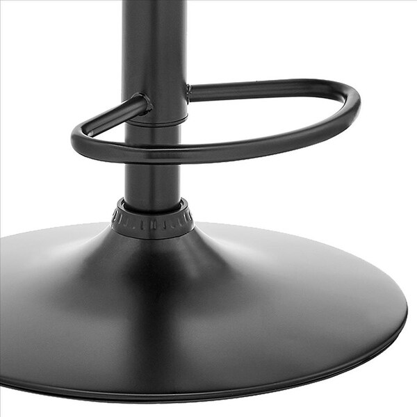 20 Inch Metal and Leatherette Swivel Bar Stool