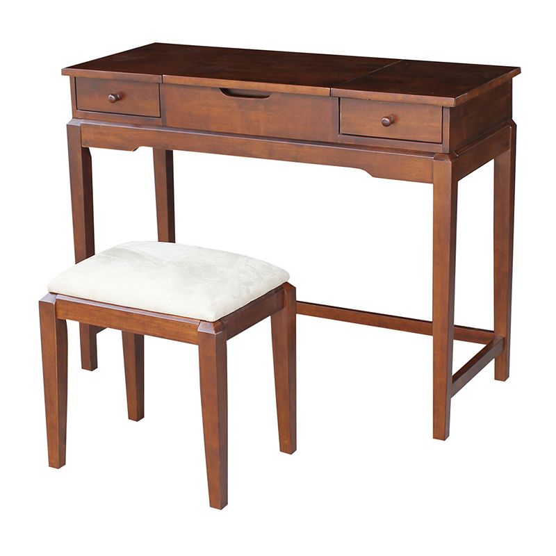 International Concepts Vanity Table and Bench 2-piece Set