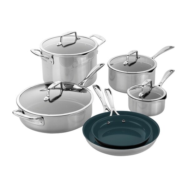 ZWILLING Clad CFX Stainless Steel Ceramic Nonstick Cookware Set