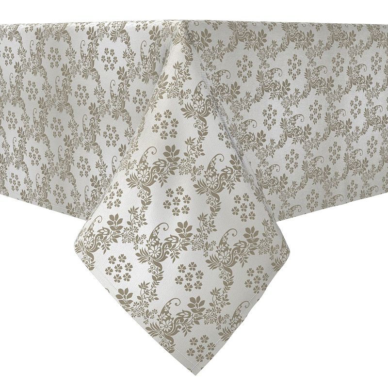 Square Tablecloth， 100% Cotton， 60x60， Floral Damask