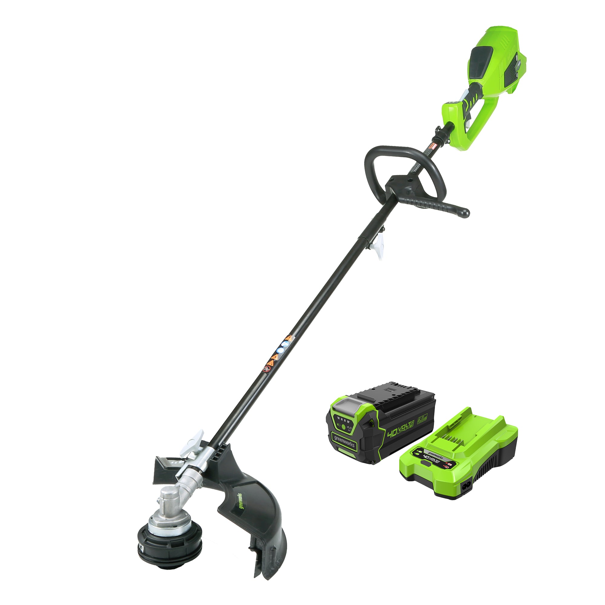 Greenworks 40V 14 in. Brushless String Trimmer Attachment Capable with 4Ah Battery and Charger